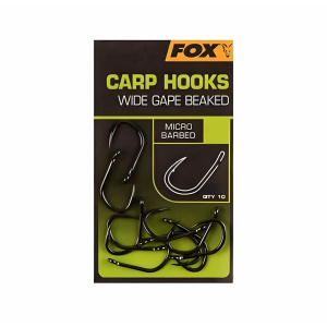 Anzuelos Fox Carp Hooks Wide Gape Beaked
