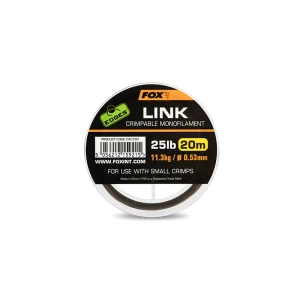 HILO DE BAJOS FOX LINK CRIMPABLE MONOFILAMENT - VERDE 25lb - 0,53mm