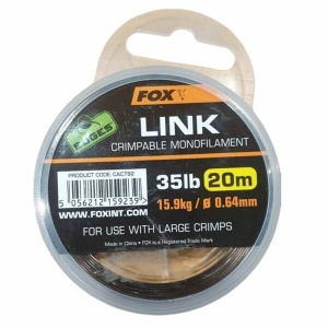 HILO DE BAJOS FOX LINK CRIMPABLE MONOFILAMENT - VERDE 35lb - 0,64mm