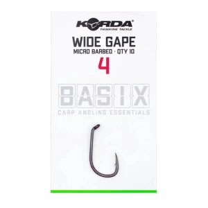 Korda Basix Anzuelos Wide Gape Barbed Nº4