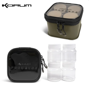 Bolso Korum Eva Hookbaits Pouch con 4 Botes