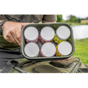 Bolso Korum EVA Hookbaits Pouch con 6 BOTES