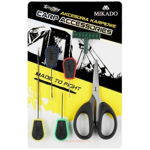Set Mikado Bait Needles Set with Braid Scissors