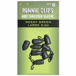 ESP Ronnie Clips and Tungsten Sleeve Camo Green 0,3 g - Imagen 1