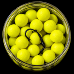 Pop Ups Super Neutros Amarillo Fluor Peralbaits 15 mm - Imagen 2